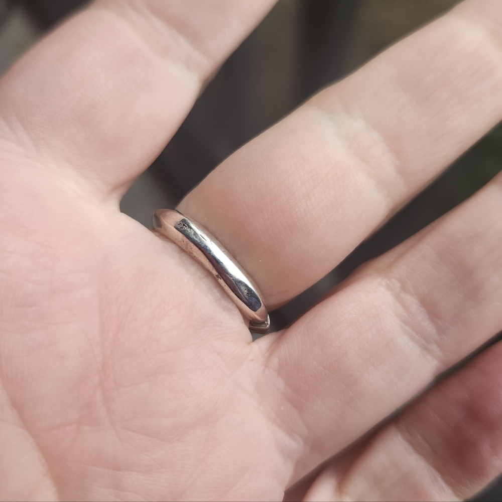 Handmade Sterling Silver 925 Native American Saw Cut Band Ring Sz 7 - Picture 4 of 8